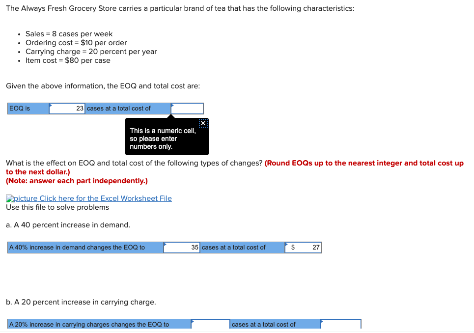 Solved The Always Fresh Grocery Store carries a particular