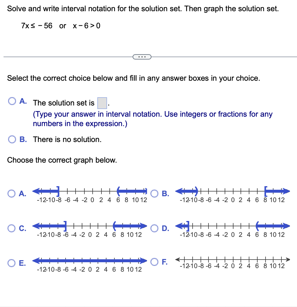 Solved Solve and write interval notation for the solution | Chegg.com