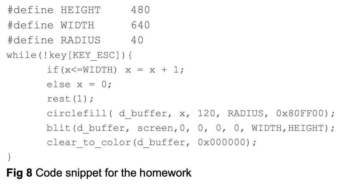 Solved \} Fig 8 Code Snippet For The HomeworkThe Following | Chegg.com