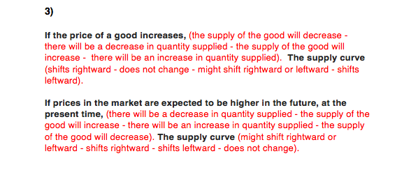 Solved If the price of a good increases, (the supply of the | Chegg.com