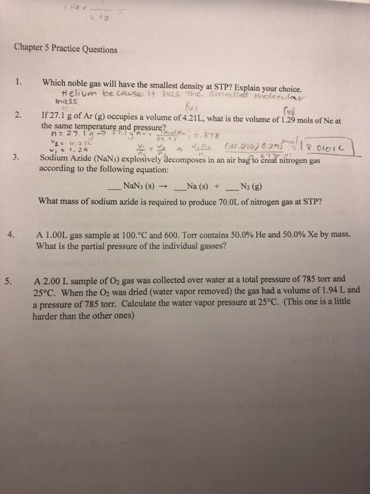 Solved Chapter 5 Practice Questions 1 Which Noble Gas Will Chegg