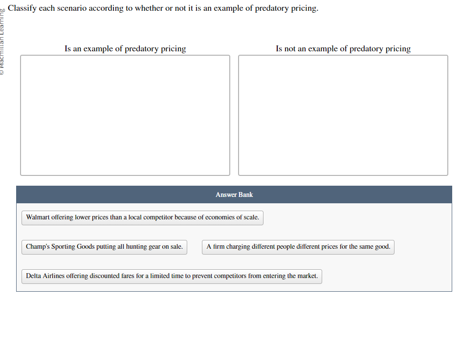 Solved Classify each scenario according to whether or not it | Chegg.com