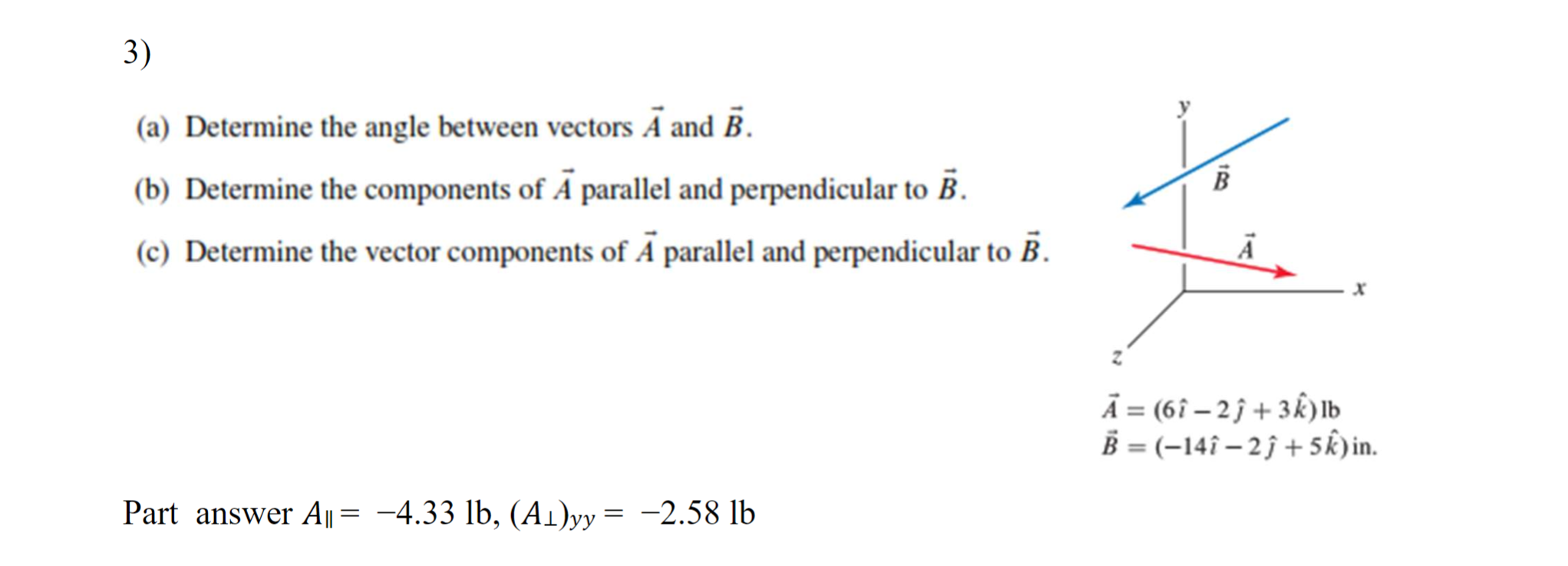 Solved (a) Determine The Angle Between Vectors A And B. (b) | Chegg.com