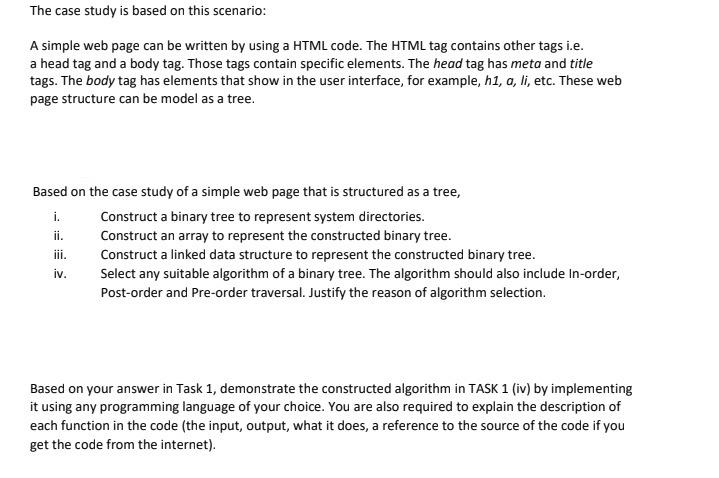 Solved The case study is based on this scenario: A simple | Chegg.com