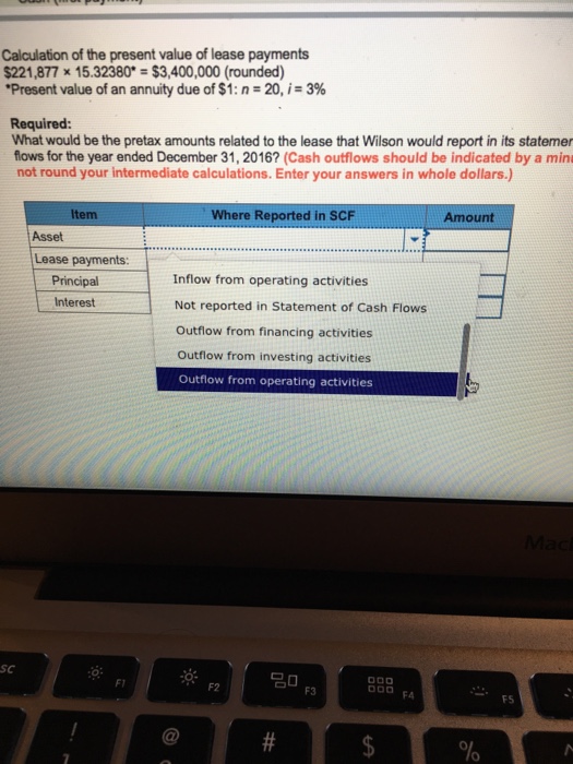 Solved 20. Wilson Foods Corporation leased a commercial food