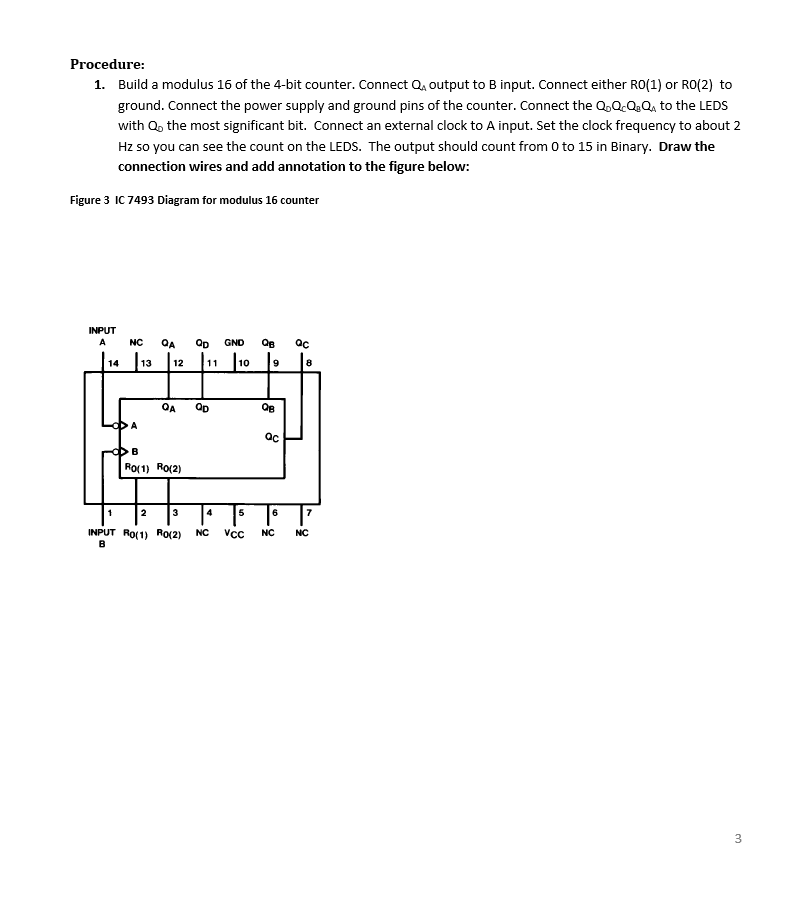 Solved Procedure: 1. Build a modulus 16 of the 4-bit | Chegg.com