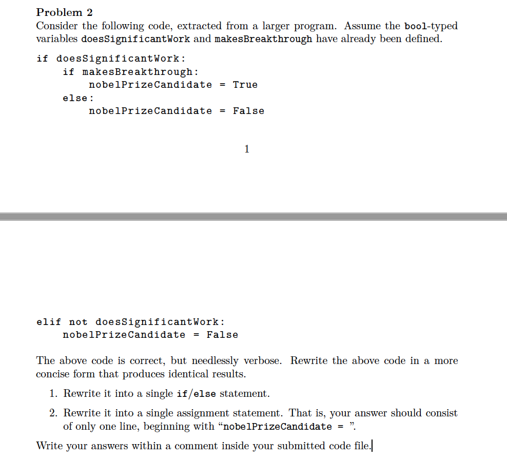 Solved Problem 2 Consider the following code, extracted from | Chegg.com