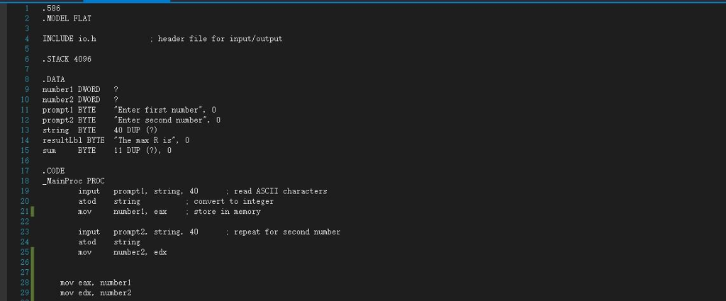Assembly code using visual studio needed ASAP. The | Chegg.com