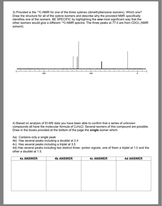 Solved NMR Spectroscopy Name Part 1 Prodicting "H-NMR | Chegg.com