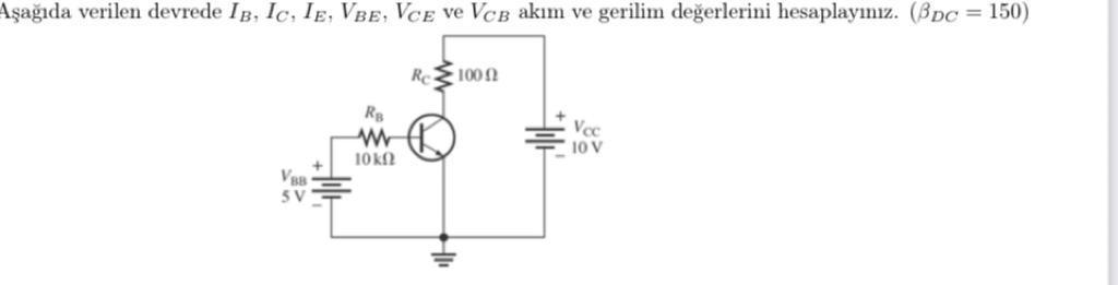 Solved Calculate the current and voltage values of IB, IC, | Chegg.com