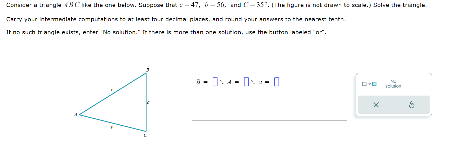 Consider a triangle ABC like the one below. Suppose | Chegg.com