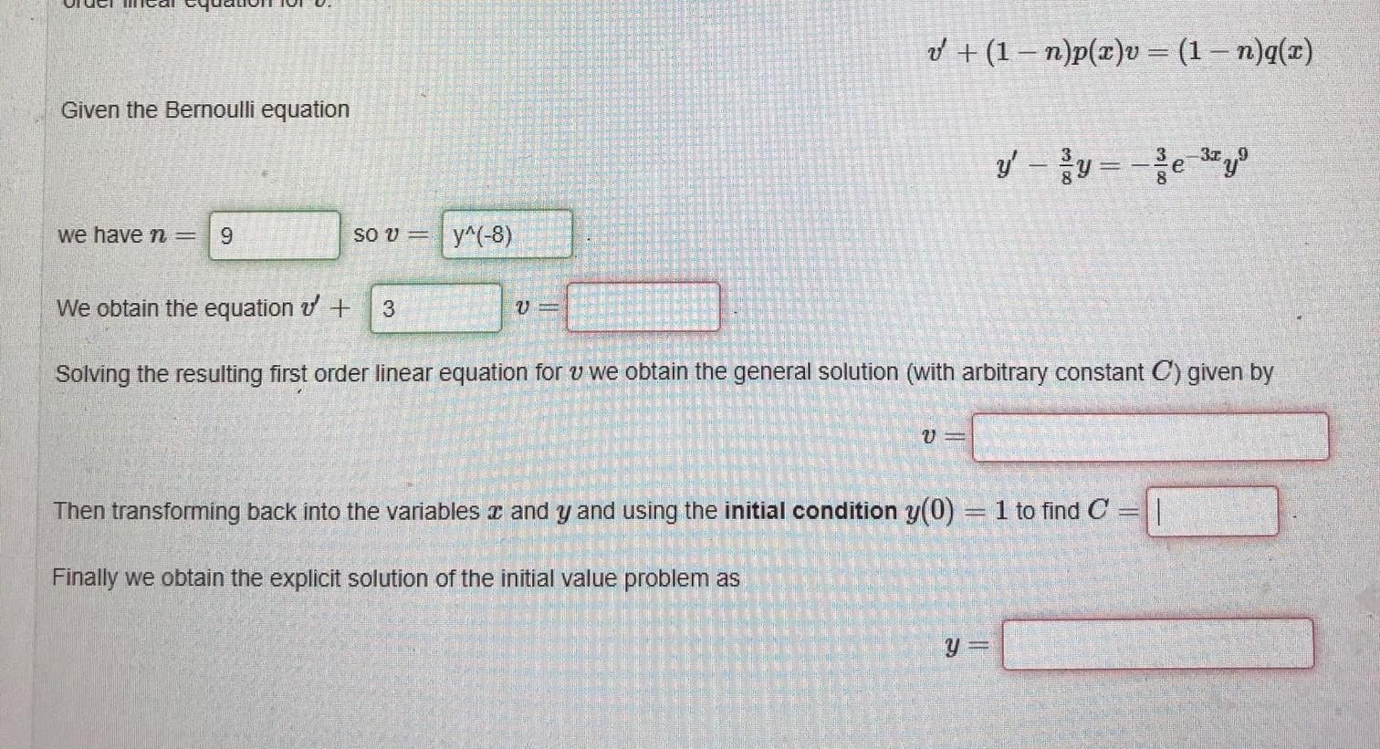 Solved An Equation In The Form Y P X Y Q X Y N With N 0 Chegg Com