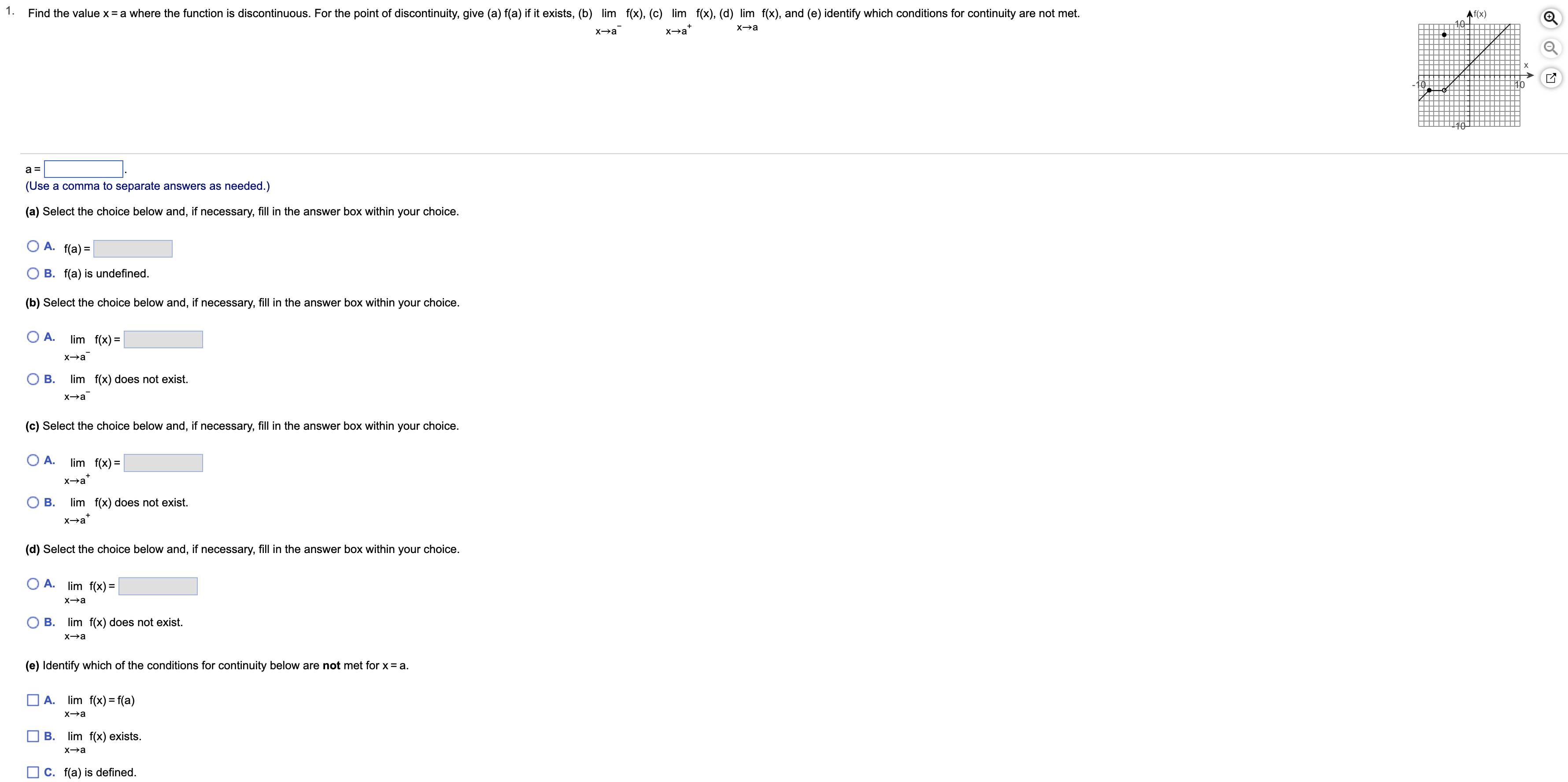 Solved a=(Use a comma to separate answers as needed.)(a) | Chegg.com