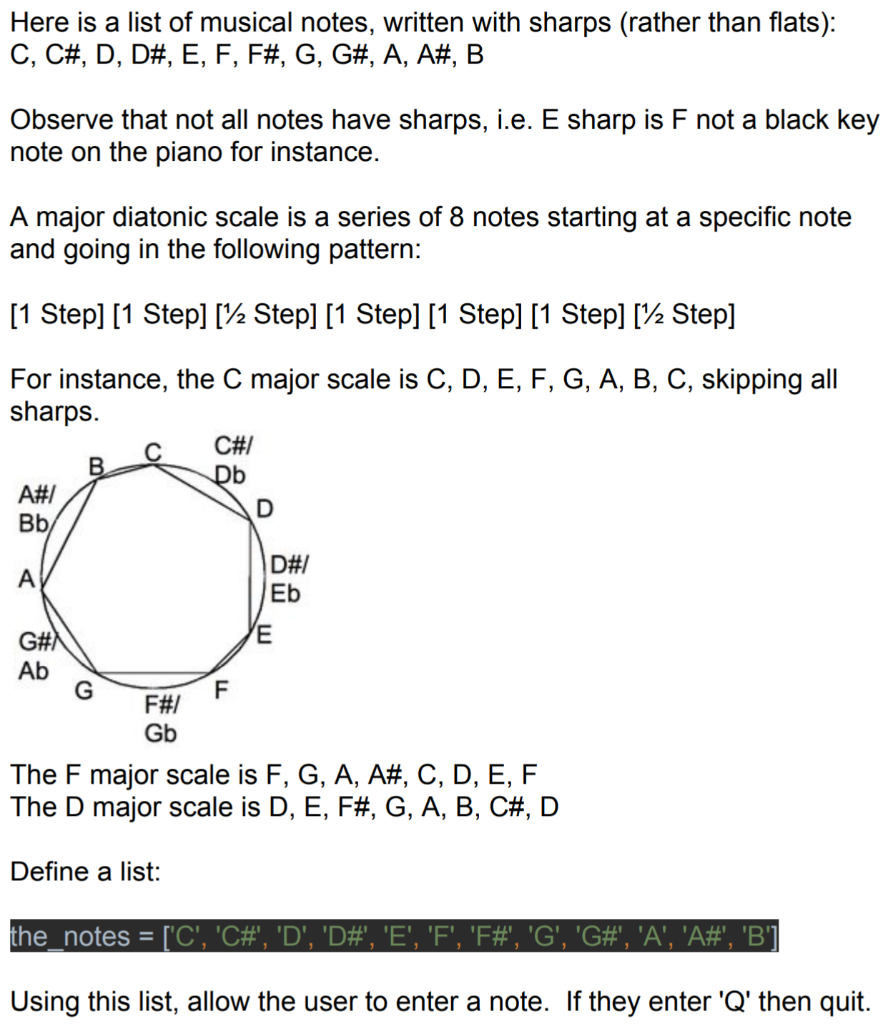 Solved Here Is A List Of Musical Notes Written With Shar Chegg Com