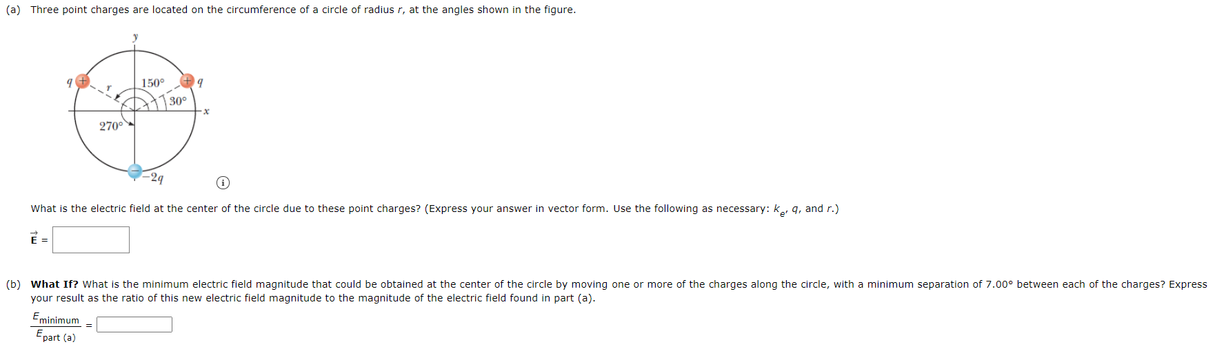 Solved (a) Three point charges are located on the | Chegg.com