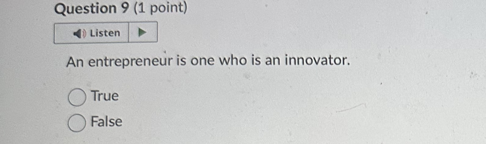 Solved Question 9 (1 ﻿point)An Entrepreneur Is One Who Is An | Chegg.com