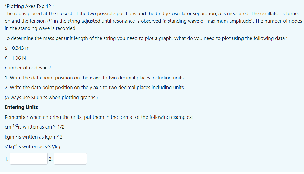 Solved *Plotting Axes Exp 121 The rod is placed at the | Chegg.com
