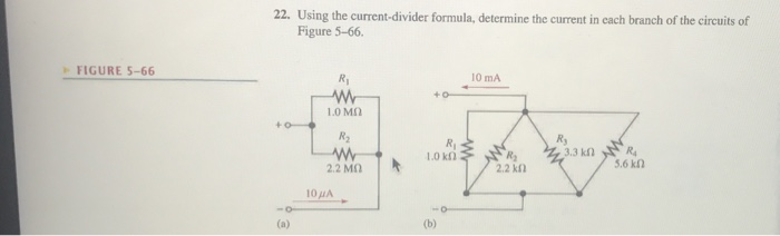 Solved 22. Using the current-divider formula, determine the | Chegg.com