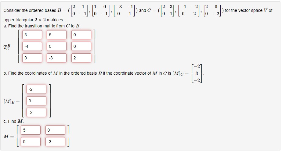 Solved Consider The Ordered Bases | Chegg.com