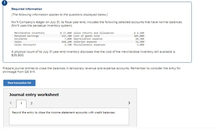 Solved Prepare Journal Entries To Close The Balances In | Chegg.com