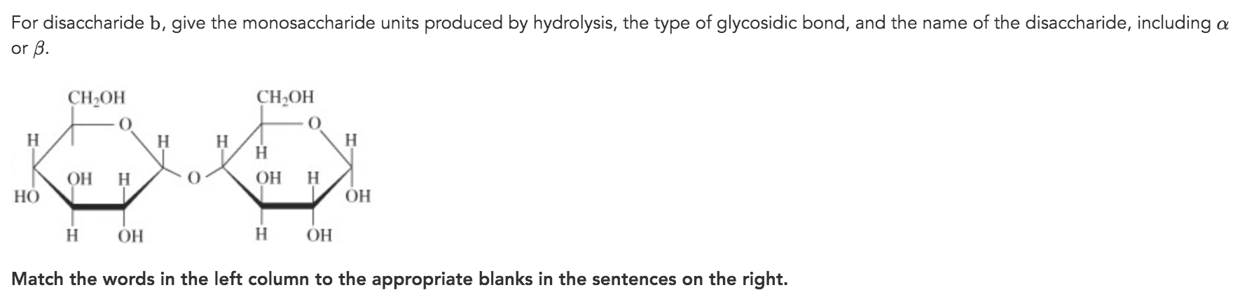 Solved For Disaccharide B, Give The Monosaccharide Units | Chegg.com