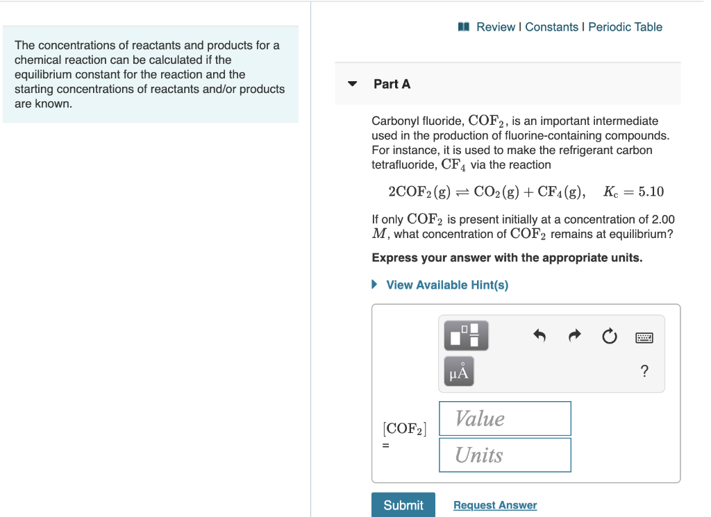 Solved A) Carbonyl Fluoride, COF2, Is An | Chegg.com