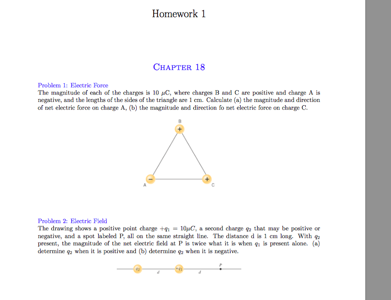 Solved Homework 1 CHAPTER 18 Problem 1: Electric Force The | Chegg.com
