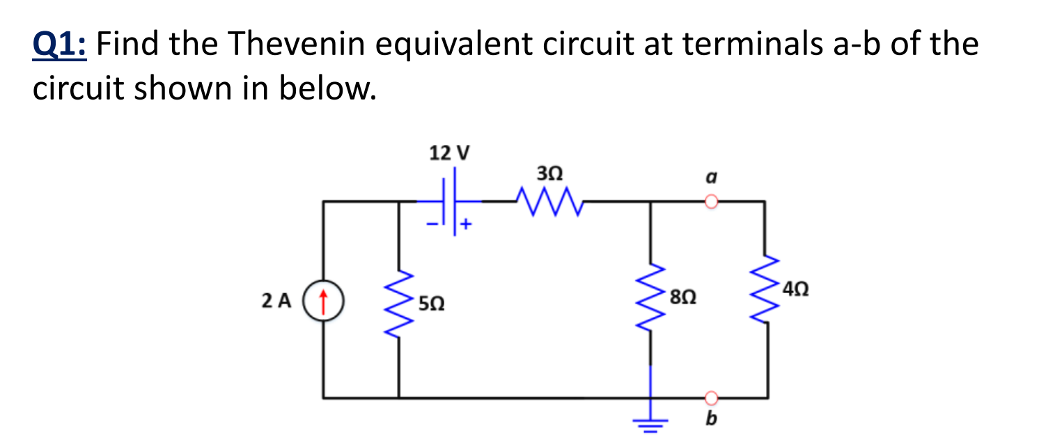 Solved Find The Thevenin Equivalent Circuit At Terminals A-b | Chegg.com