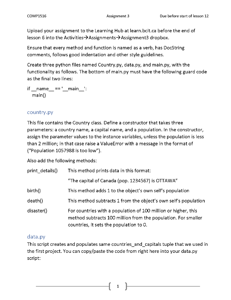 Solved COMP1516 Assignment 3 Due before start of lesson 12 | Chegg.com