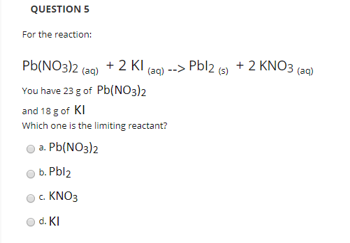 Solved You Have 23 G Pb No3 2 Molecular Weight Of Pb No Chegg Com