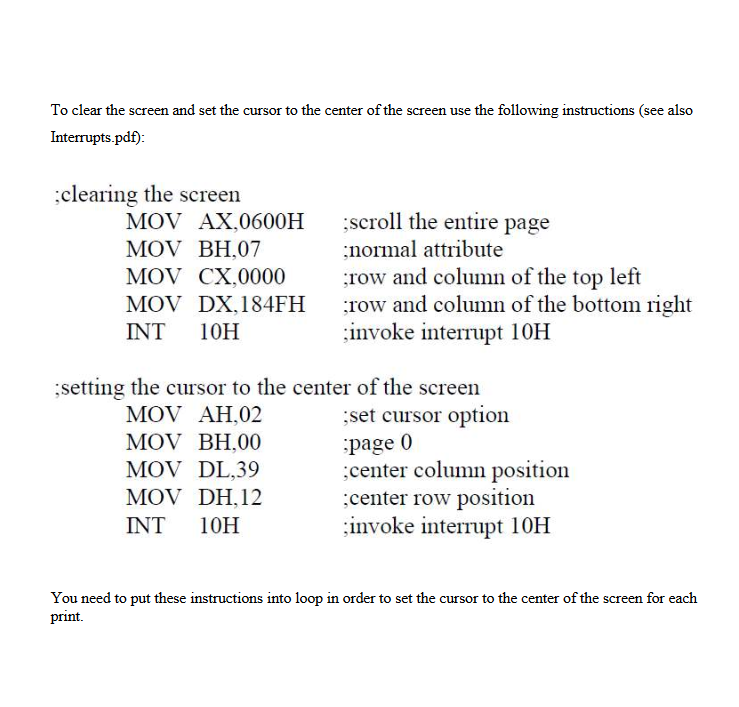 Solved Aim: To get familiar with Assembly Language | Chegg.com
