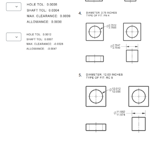 Solved Dimension the holes and shafts for the required | Chegg.com