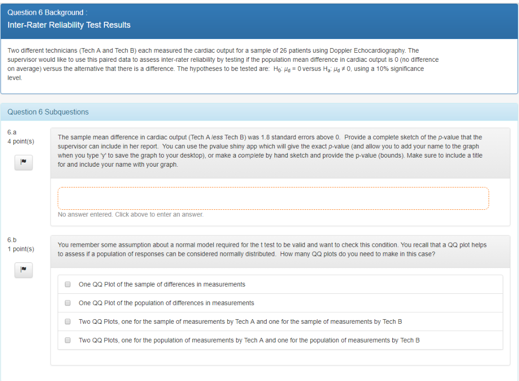 Solved Question 6 Background Inter-Rater Reliability Test | Chegg.com