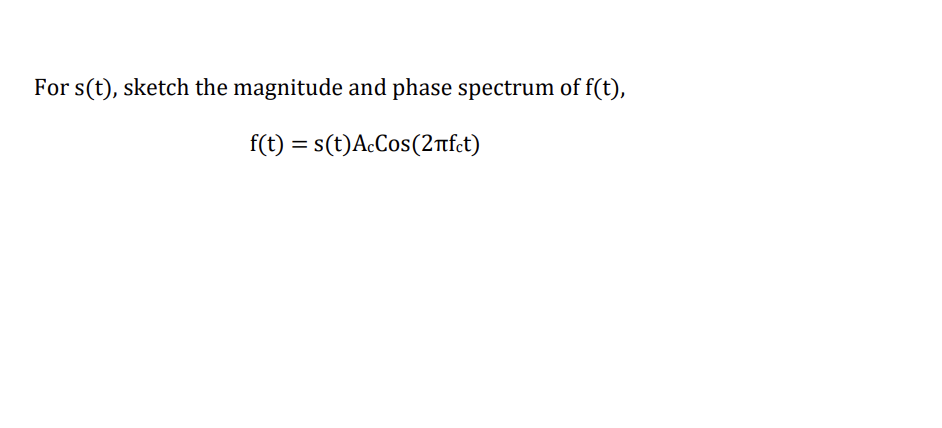Solved Sketch the magnitude and phase spectrum of m(t), | Chegg.com