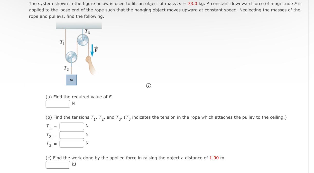 Solved The system shown in the figure below is used to lift | Chegg.com