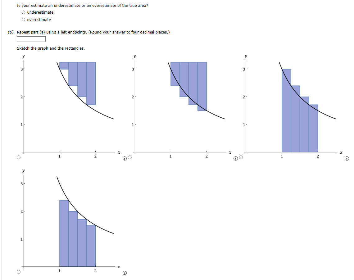 Solved Unless specified, all approximating rectangles are | Chegg.com