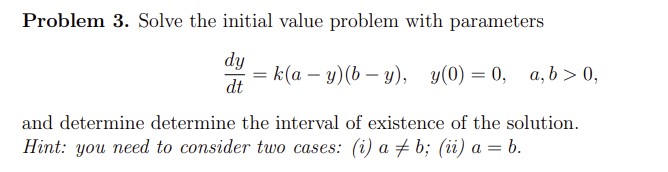 Solved Problem 3. ﻿Solve The Initial Value Problem With | Chegg.com