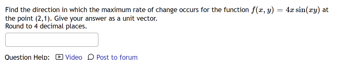 Solved Find the direction in which the maximum rate of | Chegg.com