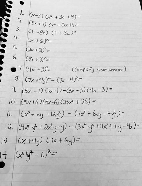 Solved 4 O N T Wi 6 1 X 3 6 3x 9 2 5x 7 Qax Chegg Com