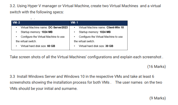 Virtual Machine Screenshots