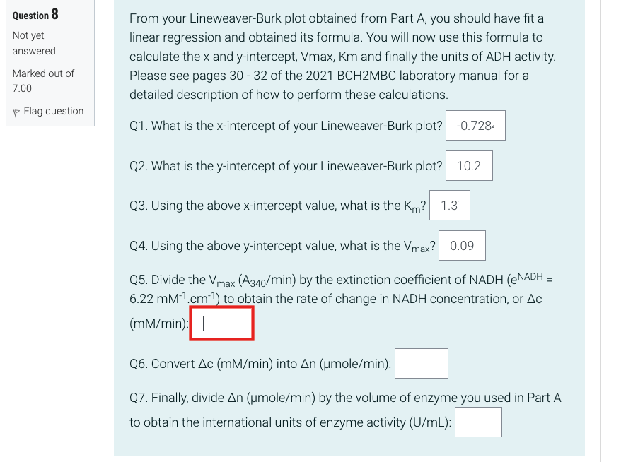 Solved In Part A you analysed the activity of ADH under