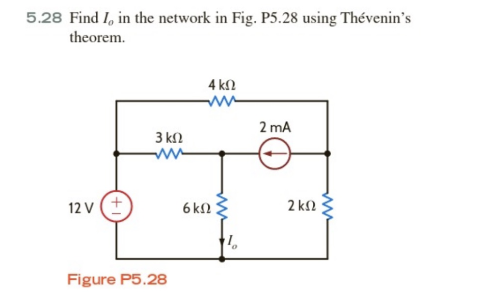 Solved 5.28 Find I in the network in Fig. P5.28 using | Chegg.com