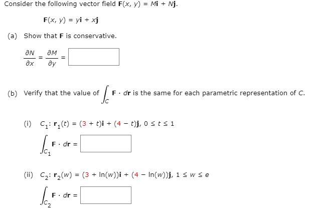 Solved Consider The Following Vector Field F X Y Mi Chegg Com