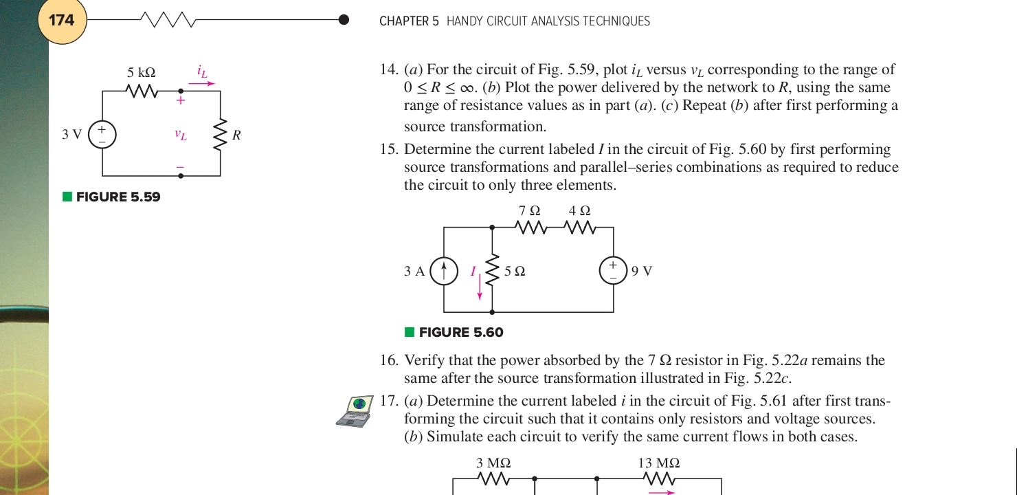 174 CHAPTER 5 HANDY CIRCUIT ANALYSIS TECHNIQUES 5 k 2