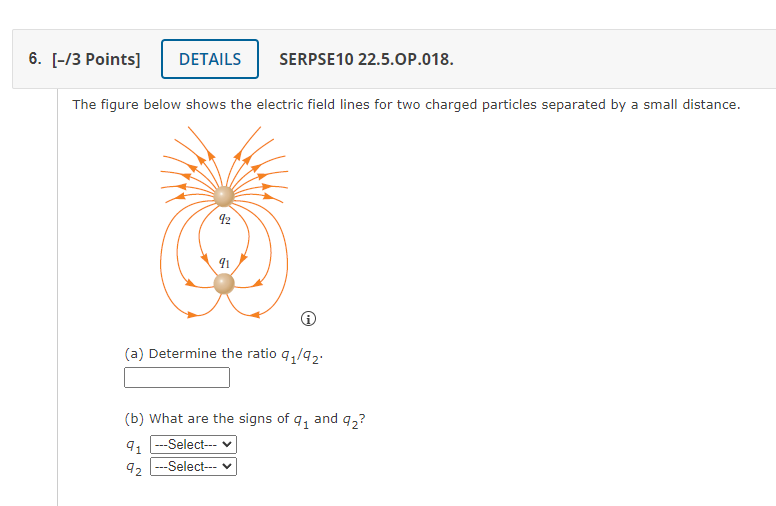 Solved The Figure Below Shows The Electric Field Lines For 