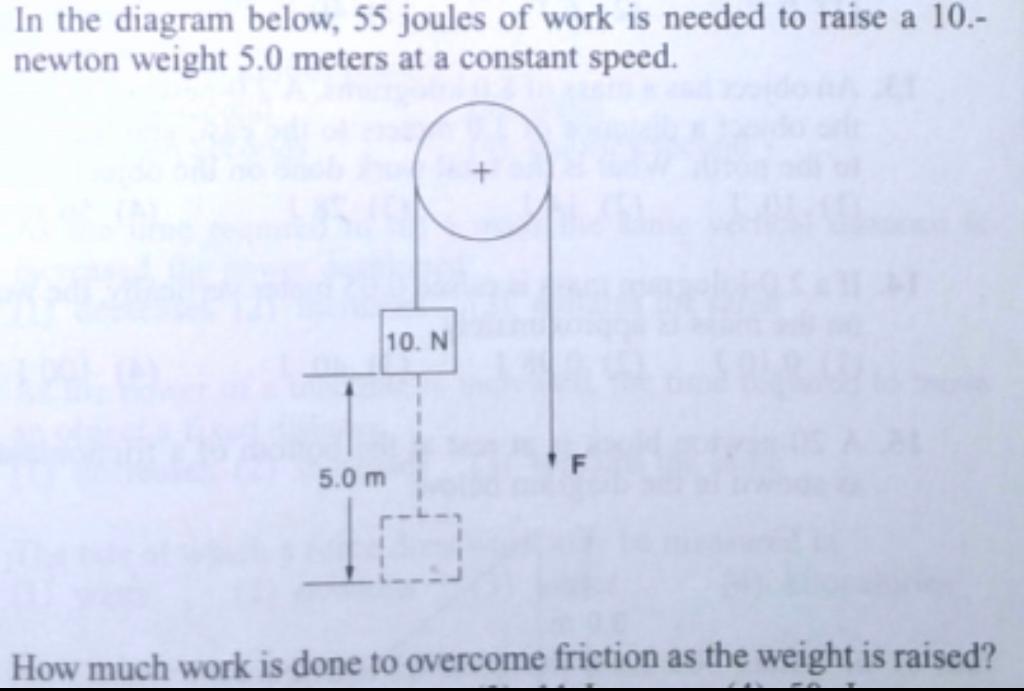 Solved In the diagram below, 55 joules of work is needed to | Chegg.com