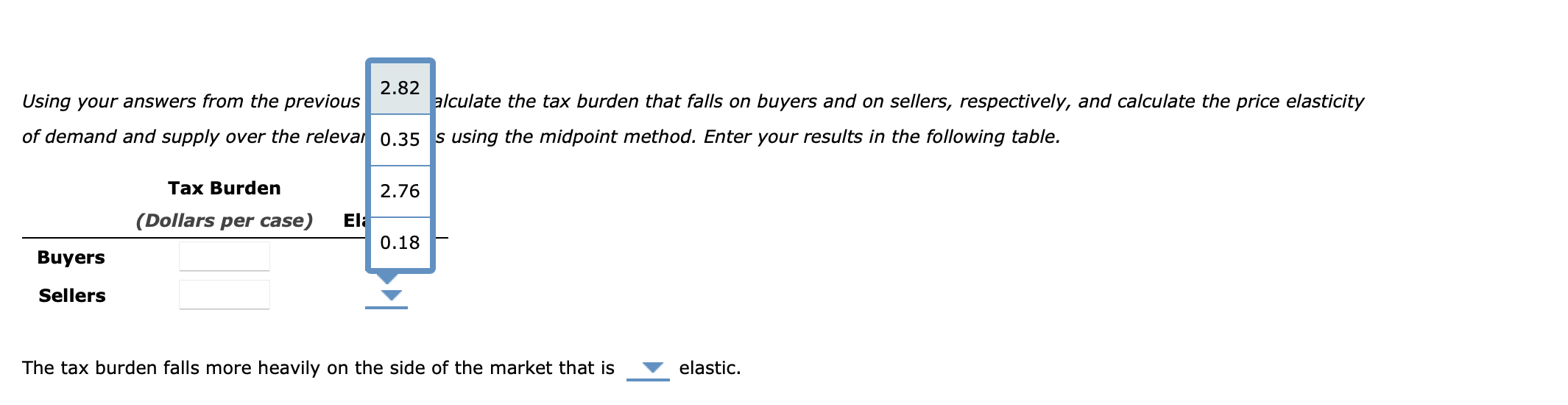 Solved 7. Effect of a tax on buyers and sellers The | Chegg.com