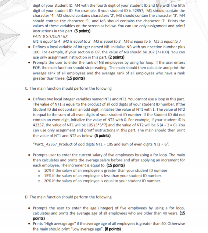 Solved Problem Write a C program that calculates the average | Chegg.com
