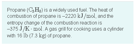 Solved Propane (C3H8 ) is a widely used fuel. The heat of | Chegg.com