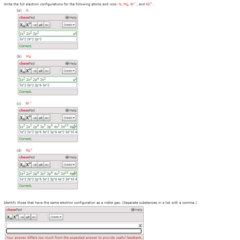 Solved Write the full electron configurations for the | Chegg.com